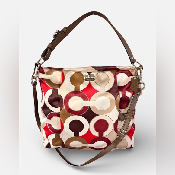 COACH Madison Graphic Op Art Metallic Isabelle Bag - Picture 2 of 9